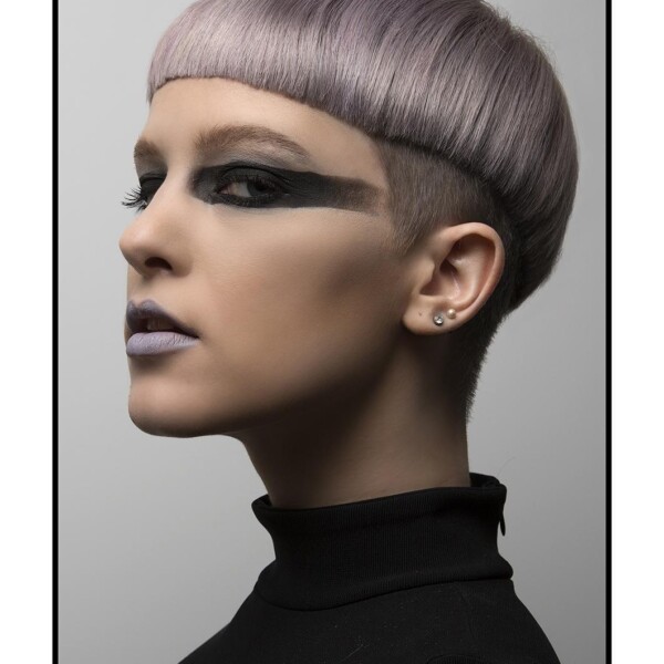 Hair model for salon NJUK, photographed by Lance Burkitt