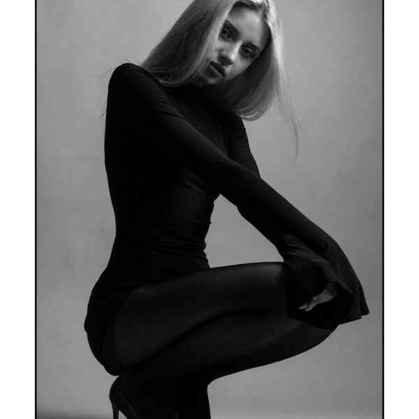 model Daniela Georgiana, black outfit, Fashion Photography Sheffield by Lance Burkitt